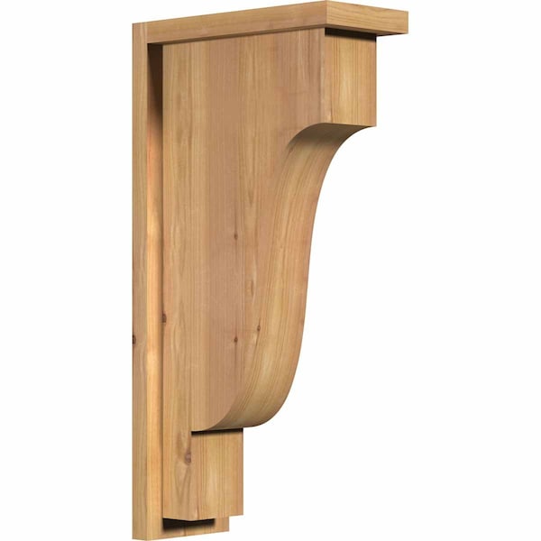 Ekena Millwork Newport Smooth Corbel w/Backplate, Western Red Cedar, 5 1/2"W x 12"D x 24"H COR06X12X24NEW01SWR - main